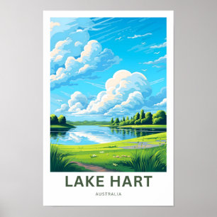 Poster Lake Hart Australia Travel Print