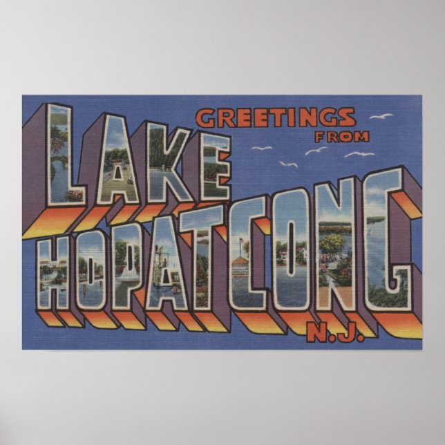 Poster Lake Hopatcong, New Jersey - Grandes SCÈNES (Devant)