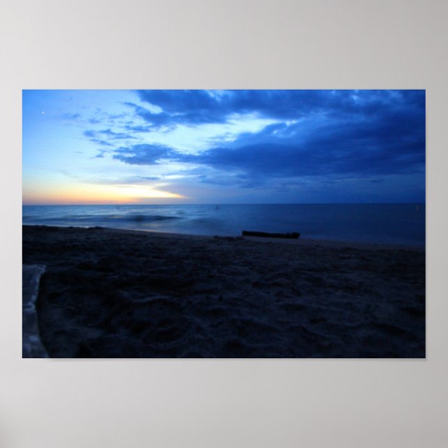 Poster Lake Michigan Sunset, Van Buren State Park, MI (Devant)