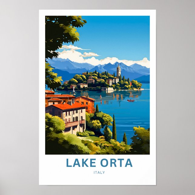 Poster Lake Orta Italie Imprimer Voyage (Devant)