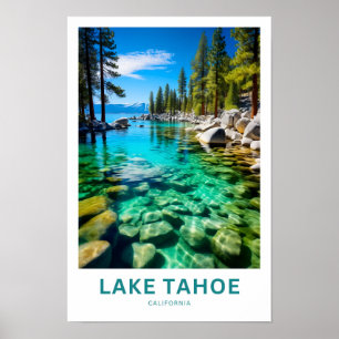 Poster Lake Tahoe California Travel Print