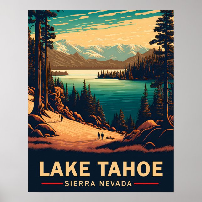 Poster Lake Tahoe Travel (Devant)