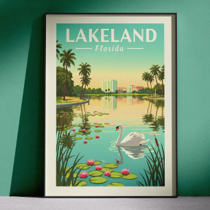 Poster Lakeland Floride vintage