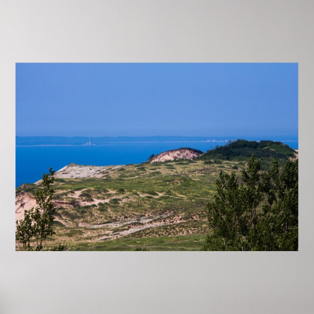 Poster Lakeshore national des dunes d'ours couché, MI (Devant)