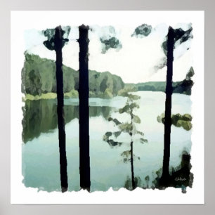 Poster Lakeview Abstrait