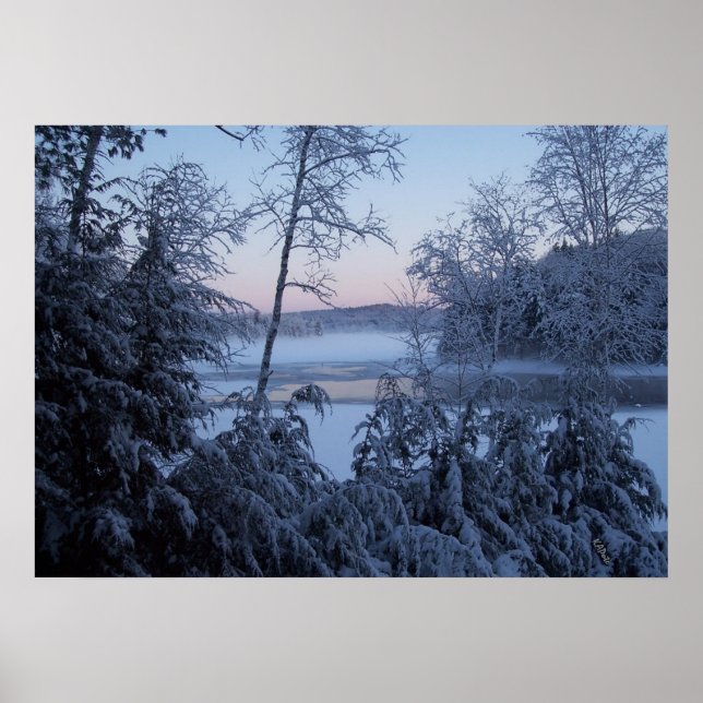 Poster Lakeview Winter Frozen Photographie (Devant)
