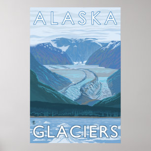 Poster L'Alaska - grande scène de glacier