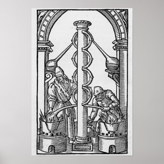 Poster L'alchimiste au travail (Devant)