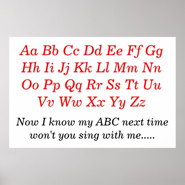 Poster L'Alphabet (Devant)