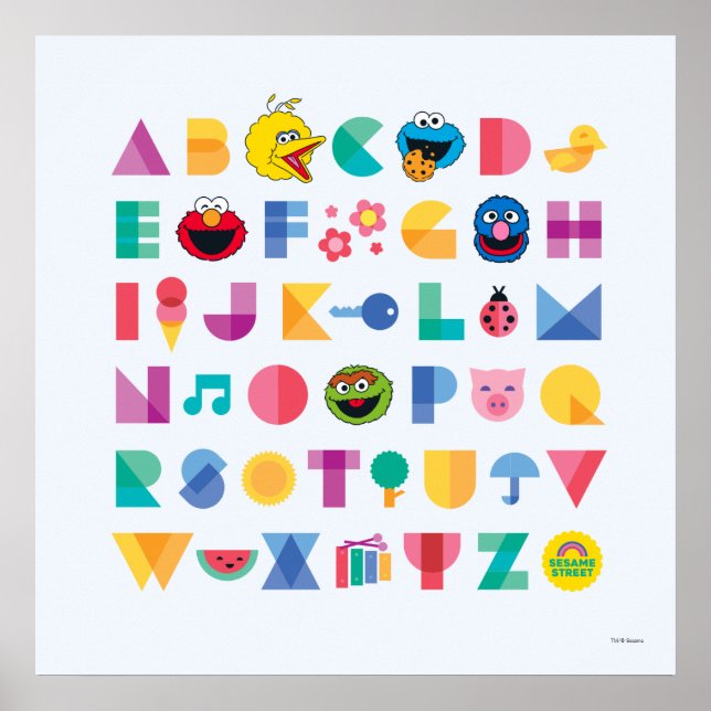 Poster L'alphabet de Sesame Street (Devant)