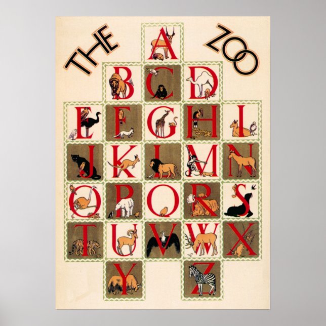 Poster L'alphabet du zoo (Devant)