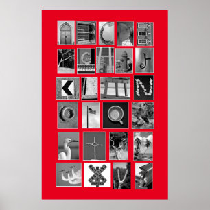 Poster L'alphabet montrant les lettres d'image