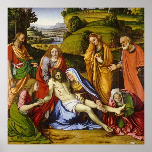 Poster Lamentation par Andrea Solario (Devant)