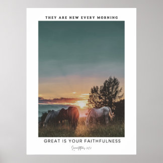 Poster Lamentations Bible Verse Poster, Horse Wall Art