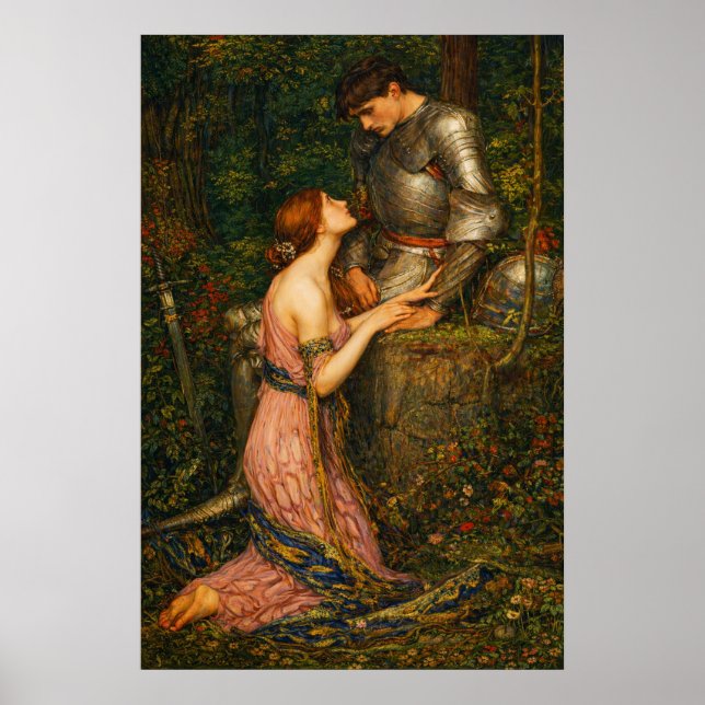 Poster Lamia and the Soldier by John William Waterhouse  (Devant)
