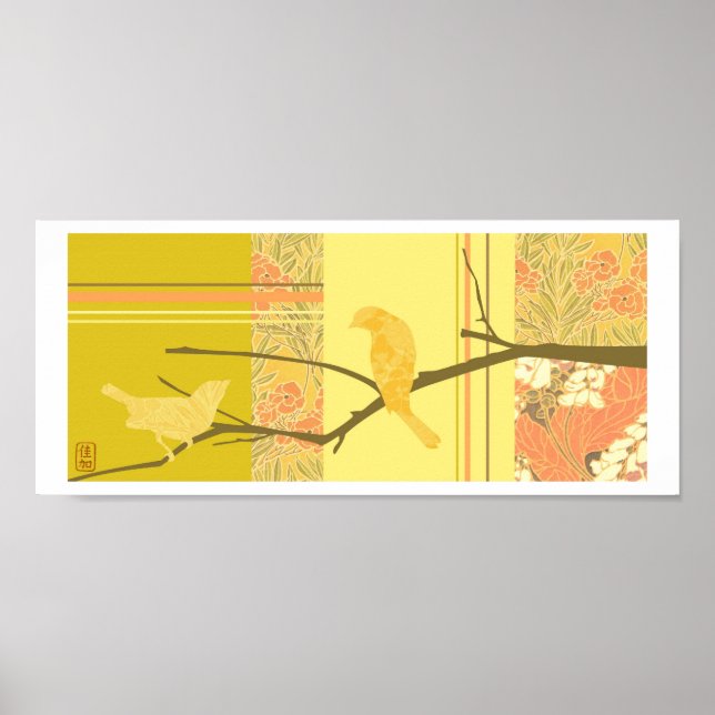 Poster "L'Amour À La Première Vue" Oiseaux Imprimer (Devant)