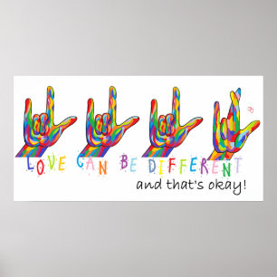 Poster L'Amour ASL Peut Être Différent