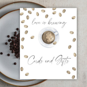 Poster L'amour brasse des cartes de douches nuptiales et 