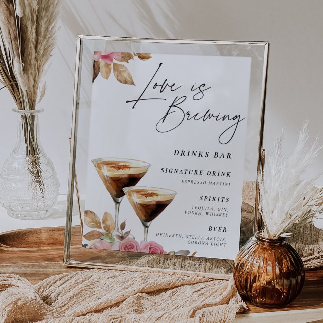 Poster L'amour brasse Espresso Martini Bar à Boissons (Créateur téléchargé)