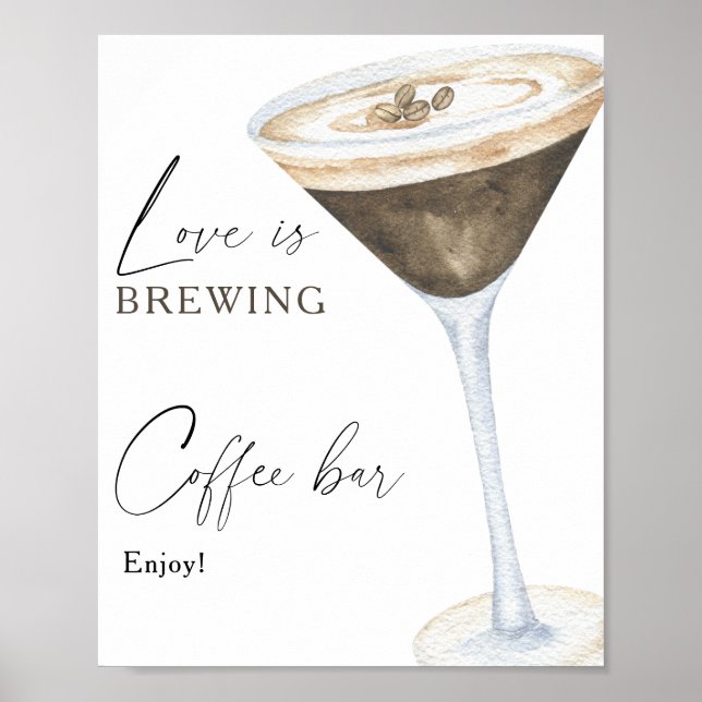 Poster L'amour brasse la douche nuptiale Café bar (Devant)