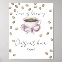 L'amour brasse la douche nuptiale Dessert bar