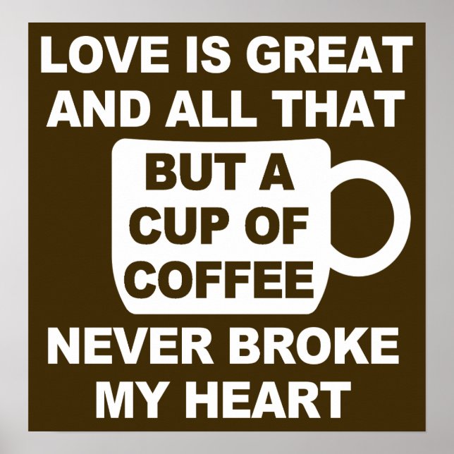 Poster L'amour café brise mon cœur (Devant)