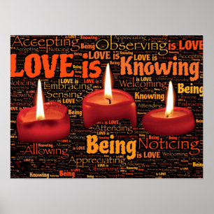 Poster L'amour, c'est savoir être, c'est l'amour, le mot 