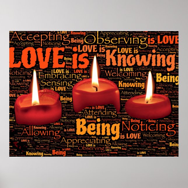 Poster L'amour, c'est savoir être, c'est l'amour, le mot  (Devant)