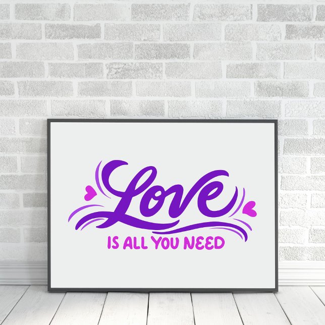 Poster L'Amour, C'Est Tout Ce Dont Vous Avez Besoin, Lett (Créateur téléchargé)