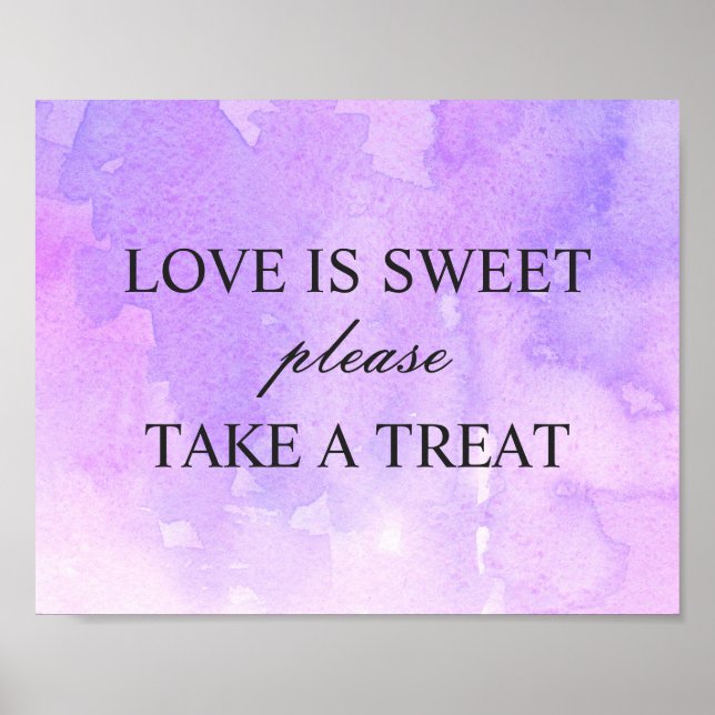 Poster L'amour, c'est un régal. Mariage lilas violet (Devant)