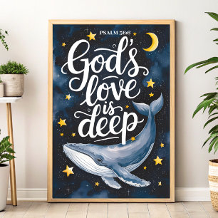 Poster L'Amour de Dieu est Deep Christian Wall Art imprim