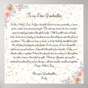 Poster L'amour de grand-mère : hommage à grand-mère pour 