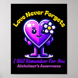Poster L'amour de la maladie d'Alzheimer oublie Je me sou