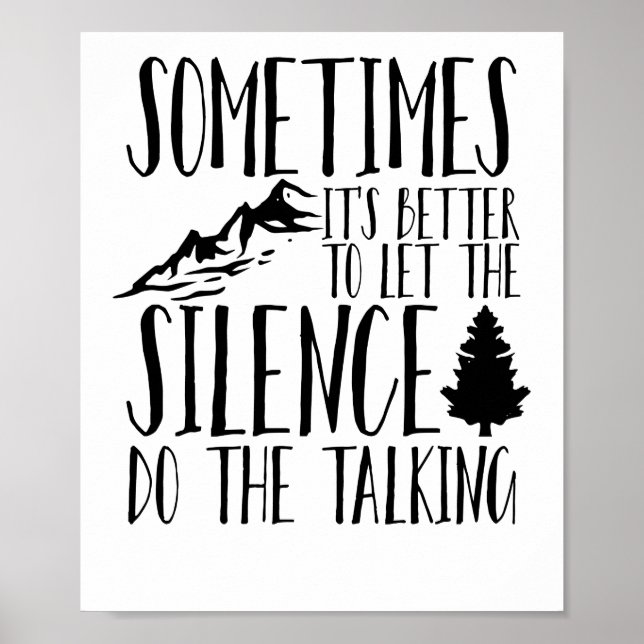 Poster L'amour de la nature laissez le silence faire la c (Devant)