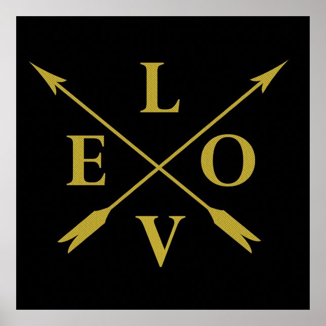 Poster L'amour de la typographie monogramme (Devant)