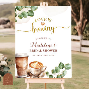 Poster L'amour du café brasse l'Affiche de bienvenue Fête