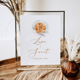 Poster L'amour du café minimaliste est doux, prenez une f