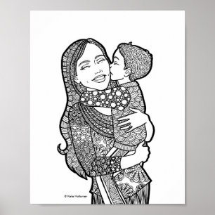 Poster L'amour du fils - Mère et Fils Art Imprimer