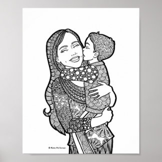 Poster L'amour du fils - Mère et Fils Art Imprimer