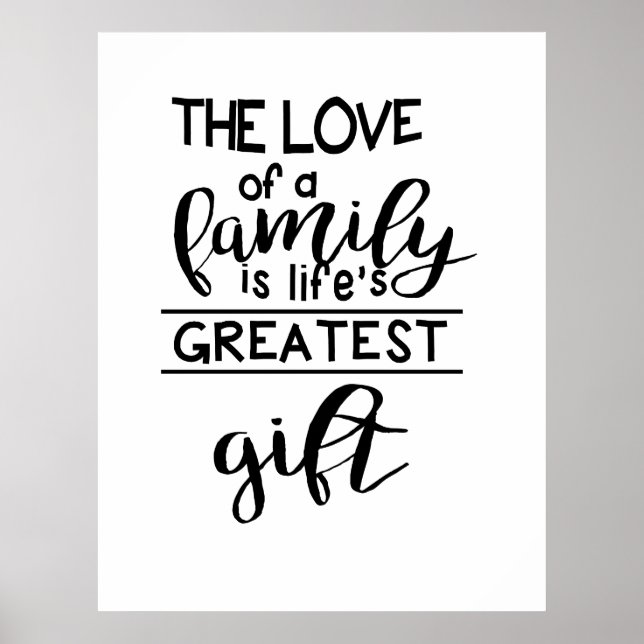 Poster L'amour d'une famille est le plus grand cadeau de  (Devant)