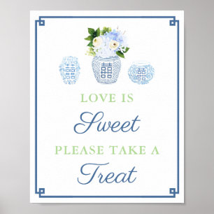 Poster L'Amour Élégant Est Doux Prendre Un Wedding shower