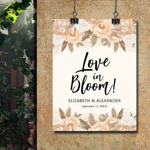Poster L'amour en fleur de fleurs de fleurs de fleurs Mar