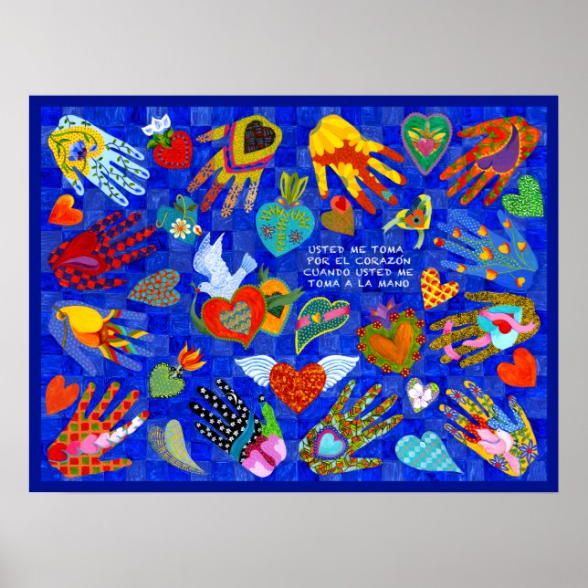 Poster l'amour espagnol dire pour quiconque vous aimez (Devant)