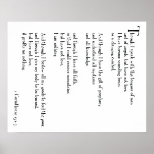 POSTER - L'AMOUR EST... 1 Corinthiens 13:1-3 (part