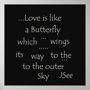 Poster L'amour est comme un citation d'amour à courte dur