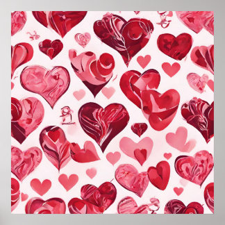 Poster L'amour est dans le design Air- coeur
