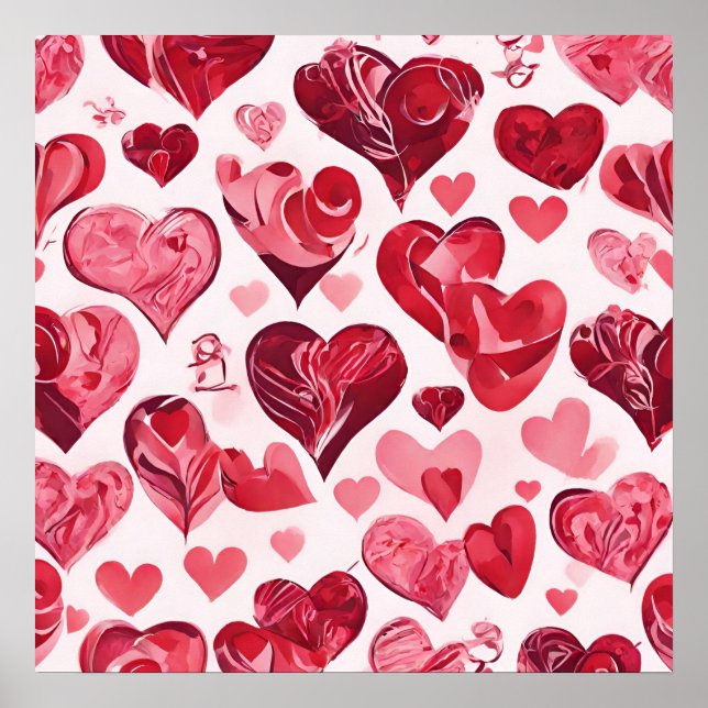 Poster L'amour est dans le design Air- coeur (Devant)
