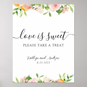 Poster L'amour est doux, prenez donc une friandise