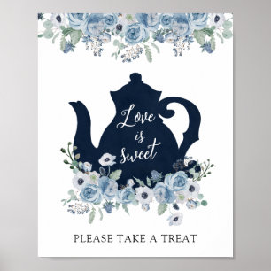 Poster L'amour est doux Prenez un goûter Mariage Thé Show