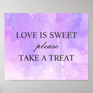Poster L'amour est doux, prenez une friandise. Mariage li